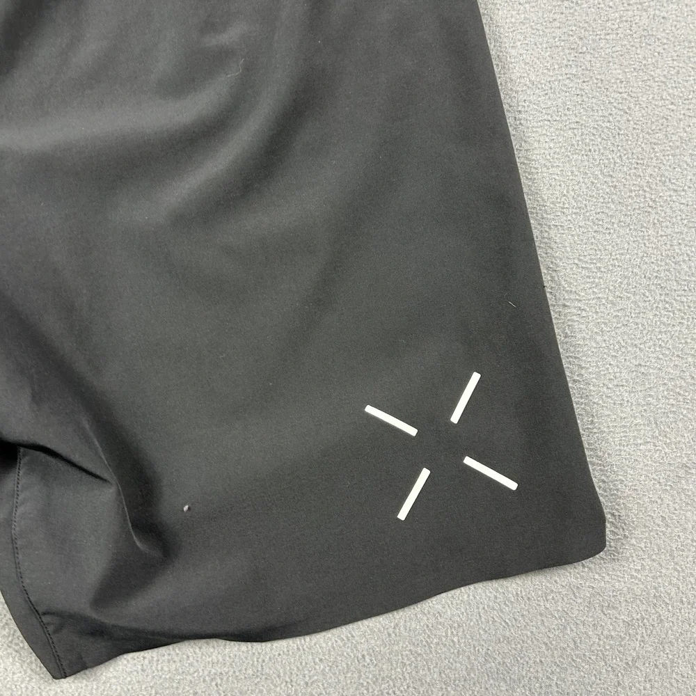 Ten Thousand Shorts Mens Large Black‎ Athletic Running Zipper Pocket Reflective
